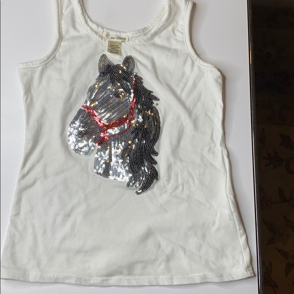 Self-esteem girls white cotton tank top